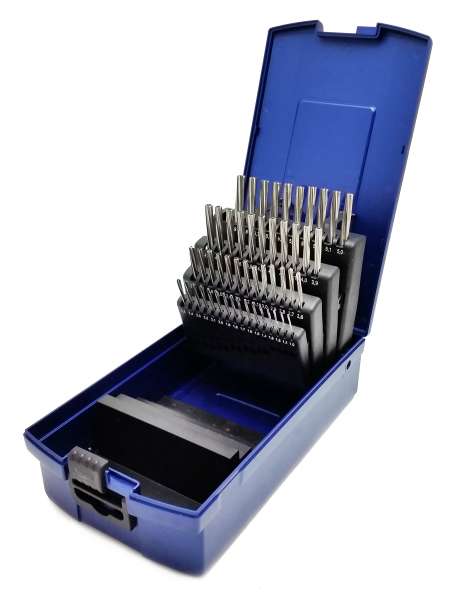 50-tlg. PROFI Handreibahlen Satz HSS, DIN 206, Form B, Toleranz H7, Ø 1,0 - 5,9 mm x 0,1 mm