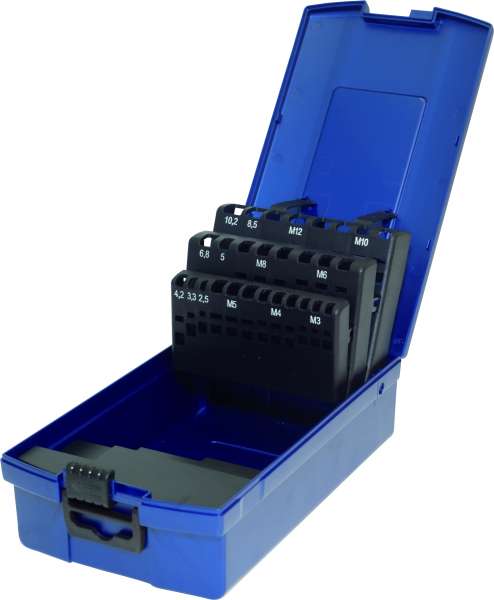 Gewindebohrer ROSE Kassette LEER für ins. 28 Bohrer - Handgewindebohrer M3 - M12 + Kernbohrer-Copy