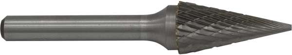 PROFILINE Hartmetall Frässtift mit Kreuzverzahnung Form M Spitzkegel