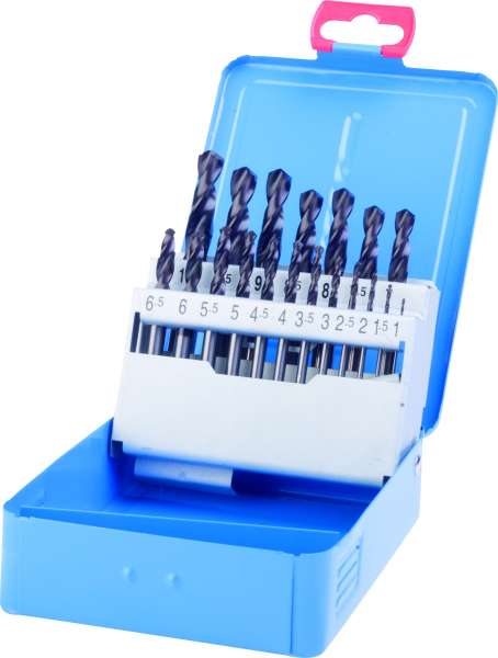 PROFI-DIN 6539 Spiralbohrer, Typ N, Vollhartmetall, TIALN-beschichtet in Profi-Metallkassette