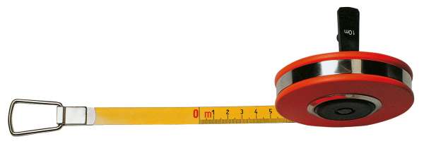 Glasfaserbandmaß, einseitige cm-Teilung nach EG Genauigkeitsklasse II, in Kapsel, 10 - 30 m