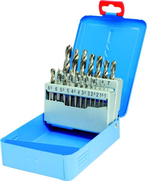 PROFI DIN 1897 Spiralbohrer,Typ N, HSS, profilgeschliffen, blank, Metallkassette