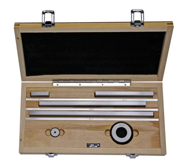 Parallelendmaß-Prüfsatz für Messschieber aus Spezialstahl gehärtet, 5St/Satz