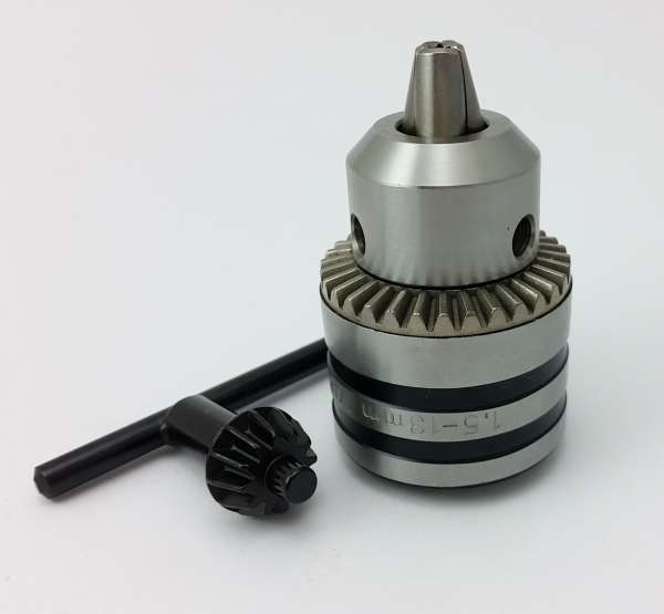 Zahnkranzbohrfutter inkl. Bohrfutterschlüssel, Bohrfutter: 1,5 - 13 mm 1/2" - 20 UNF