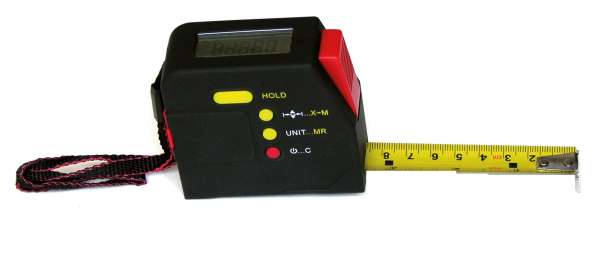 Digital-Bandmass, mm/inch-umschaltbar, Ablesung 0,1 cm, 5 m / 16 ft