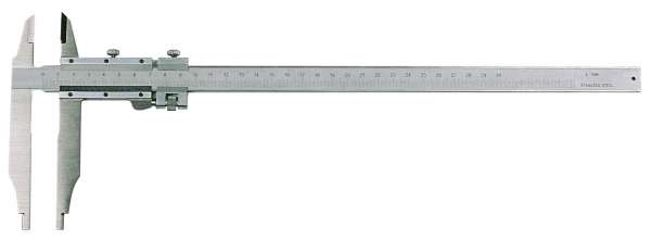 Werkstatt-Messschieber / Schieblehre mit Spitzen und Feineinstellung, aus Spezialstahl