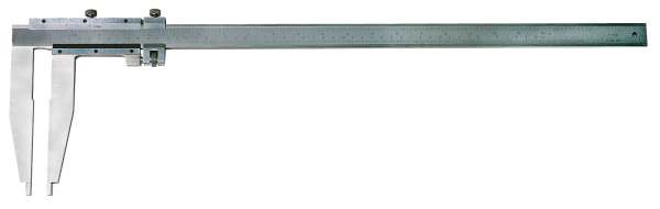 Werkstatt-Messschieber / Schieblehre ohne Spitzen mit Feineinstellung, aus Spezialstahl