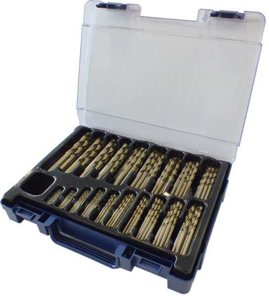 70-tlg. Spiralbohrer-Satz DIN 338 HSSE CO Cobalt, in ROSE Koffer, 1-10 x 0,5 mm