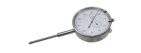 Messuhr mit umgekehrter Skalierung, Messbereich 10 mm, Ablesung 0,01 mm