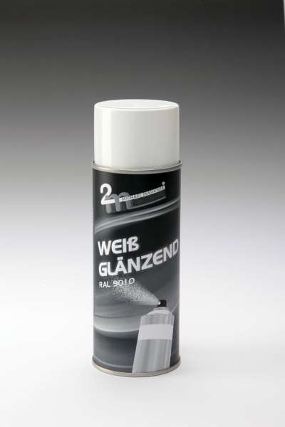Weiß-Glänzend RAL 9010, hochglänzender Qualitätslack, Untergründe aller Art, Innen- und Außenbereich