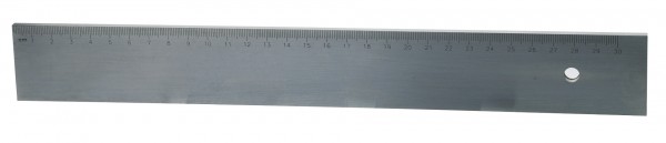 Arbeitsmaßstäbe mit mm-Teilung, ohne Facette, Spezialstahl, geschliffen, DIN 866/B, 300 - 1000 mm
