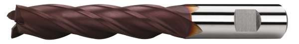 HSS-Co8 PROFI Schaftfräser DIN 844, Typ N, TIALN-beschichtet, Lang