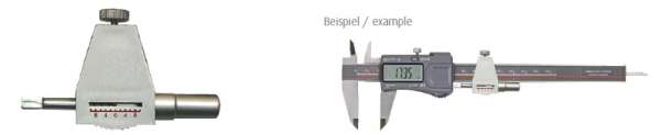Messkraft-Adapter für Digital-Messschieber / Schieblehre bis 300 mm Messbereich mit Rolle