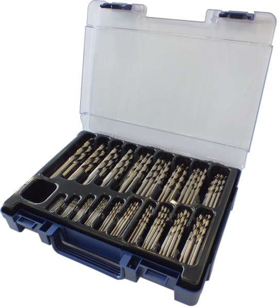 70-tlg. Spiralbohrer-Satz DIN 338 HSSG geschliffen blank, in ROSE Koffer, 1-10 x 0,5 mm