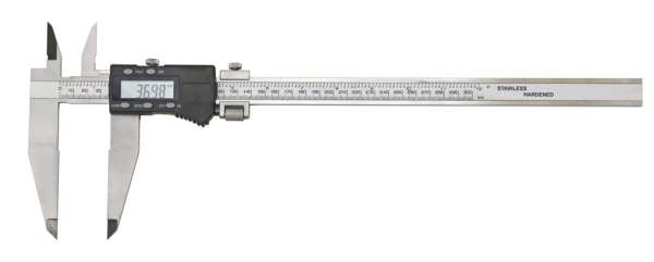 Digital-Werkstatt-Messschieber / Schieblehre mit Kreuzspitzen und Messerschnabel, HOLD-Funktion, ABS