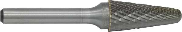 PROFILINE Hartmetall Frässtift mit Kreuzverzahnung Form L Rundkegel