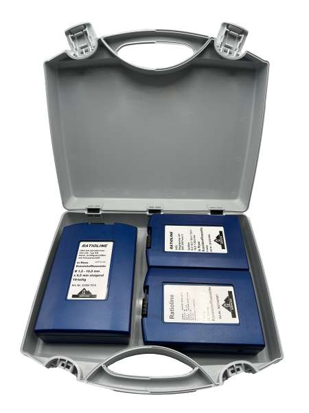 32 tlg. Bohrer-, Senker - Gewindeschneider-Set in Rose Kassetten