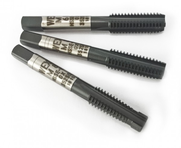 3-tlg. Handgewindebohrer - Satz DIN 352 ISO2 / H6 - RH, HSS-Co5 VA HT-Ox, M2-M24