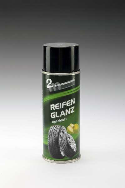 Reifenglanz pflegt strapazierte Reifenwände, verleiht tiefschwarzen Glanz, schützt vor Rissbildung