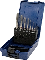 Maschinengewindebohrer DIN 371/376, Form B, Rotring, 7-teilig, in Kunststoffkassette