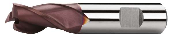 HSS-Co8 PROFI Langlochfräser DIN 327, Typ N, TIALN-beschichtet, 3-Schneider