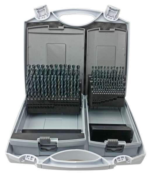 92-tlg. Spiralbohrer Satz HSS, Bohrer DIN 338, rollgewalzt 