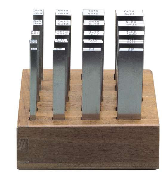 Parallelunterlagen-Satz,paarweise, gehärtet, DIN 6346, HRC 60 ±2, 100mm, 20 Paar