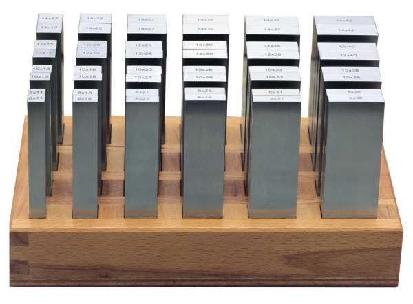 Parallelunterlagen-Satz, paarweise, gehärtet, DIN 6346, HRC 60 ±2, 125-200mm