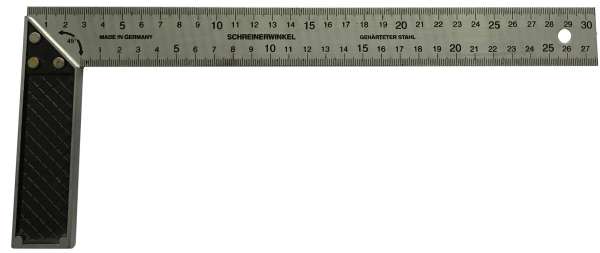 Schreinerwinkel mit Druckgussschenkel schwarz lackiert, leichte Ausführung