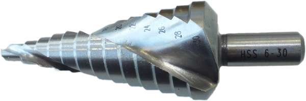 HSS STANDARD Stufenbohrer spiral genutet blank oder TIN