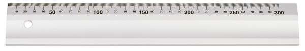 Werkstattlineale aus Aluminium, mit mm-Teilung, mit Facette, Längen: 300 - 1000 mm