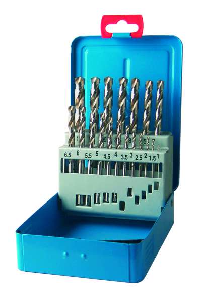19-tlg. / 25-tlg. Industrie - Spiralbohrer - Sätze, DIN 338 N, HSSG - M2, geschliffen, blank