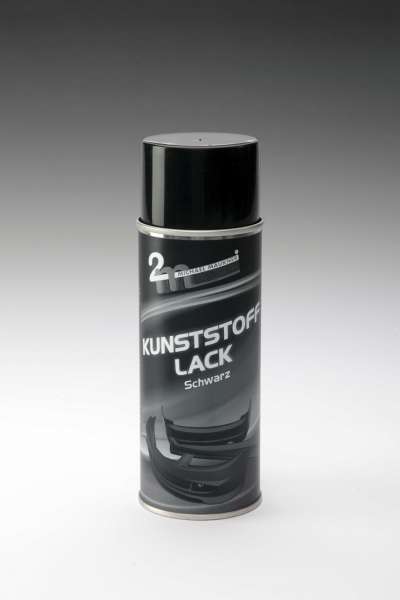 Kunststofflack schwarz, Speziallack zur Lackierung von Kunststoffteilen ohne vorheriges Grundieren