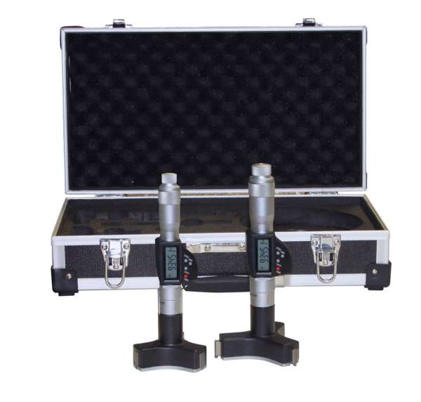 Digital-Dreipunkt-Innen-Mikrometer Satz im Alukoffer mit Einstellring und Verlängerung, DIN863