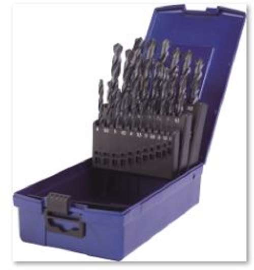 Spiralbohrersatz 25-tlg, HSS-Eotec, DIN 338 RN,geschliffen, schwarz