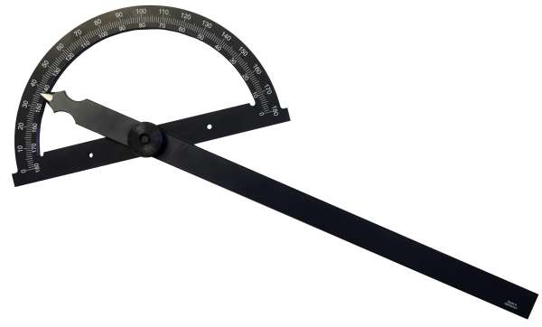 Gradmesser aus gehärtetem Aluminium, schwarz eingefärbt (80-300 mm)