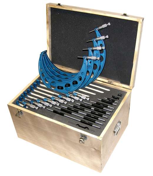 Bügelmessschrauben- / Mikrometer-Satz, Bügel lackiert