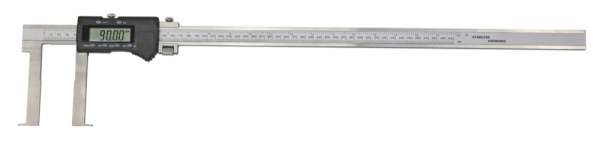 Digital-Messschieber / Schieblehre mit nach außen gewinkelten, flachen Messschenkeln, PRESET-Funktio